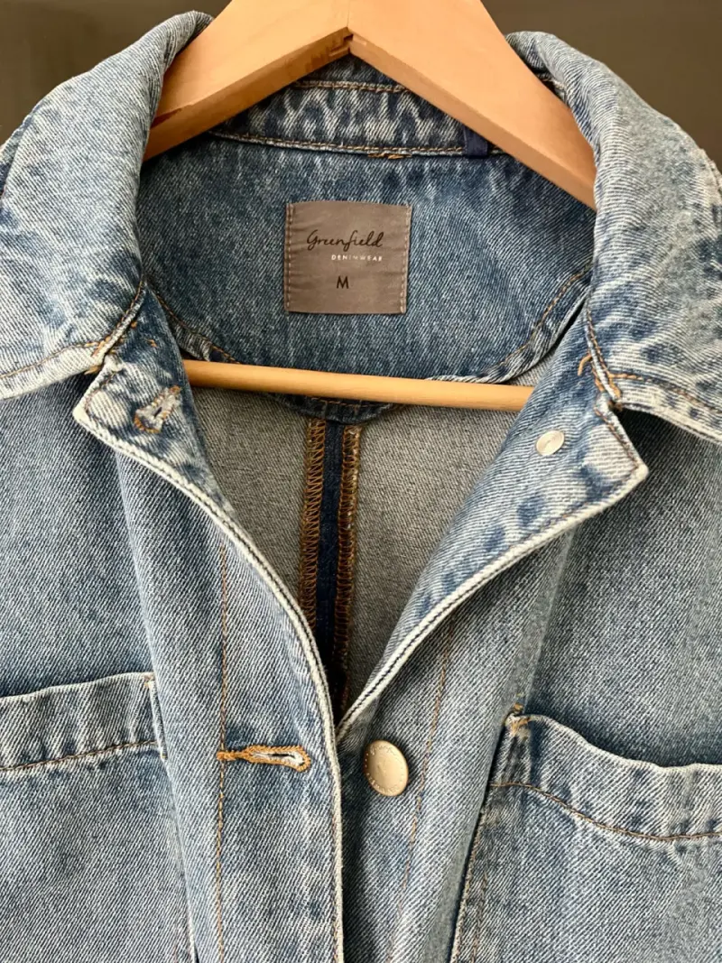 Chaqueta de mezclilla azul con bolsillos Greenfield - 3