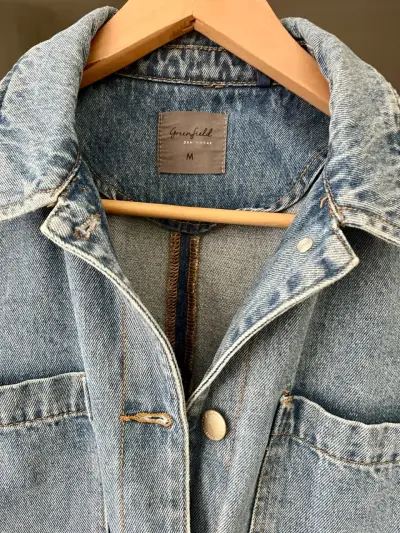 Chaqueta de mezclilla azul con bolsillos Greenfield - miniatura 3