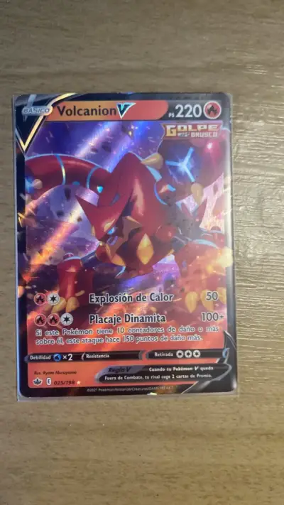Carta Pokémon Volcanion V Golpe Brusco - miniatura 1