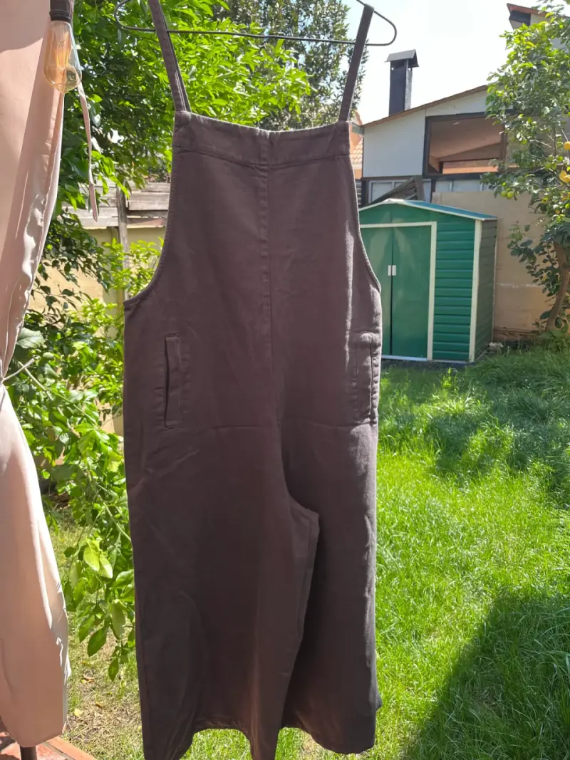 Jardinera gris con botones Zara talla L - 4
