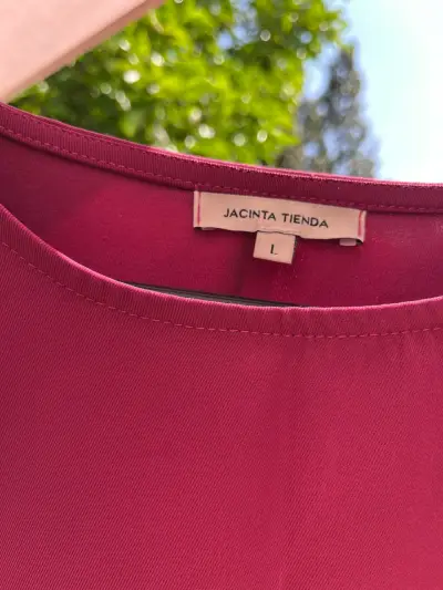 Vestido fucsia manga larga Jacinta Tienda - miniatura 2