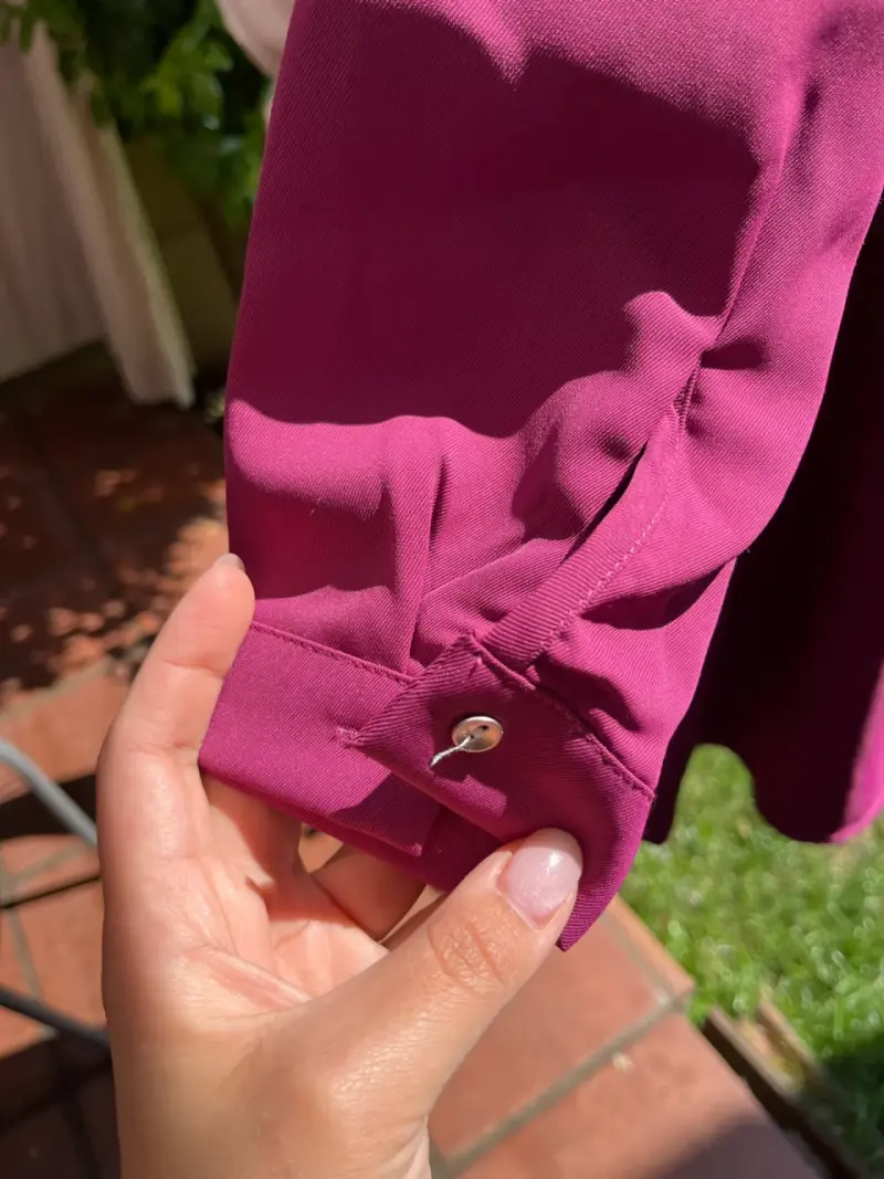 Vestido fucsia manga larga Jacinta Tienda - 3