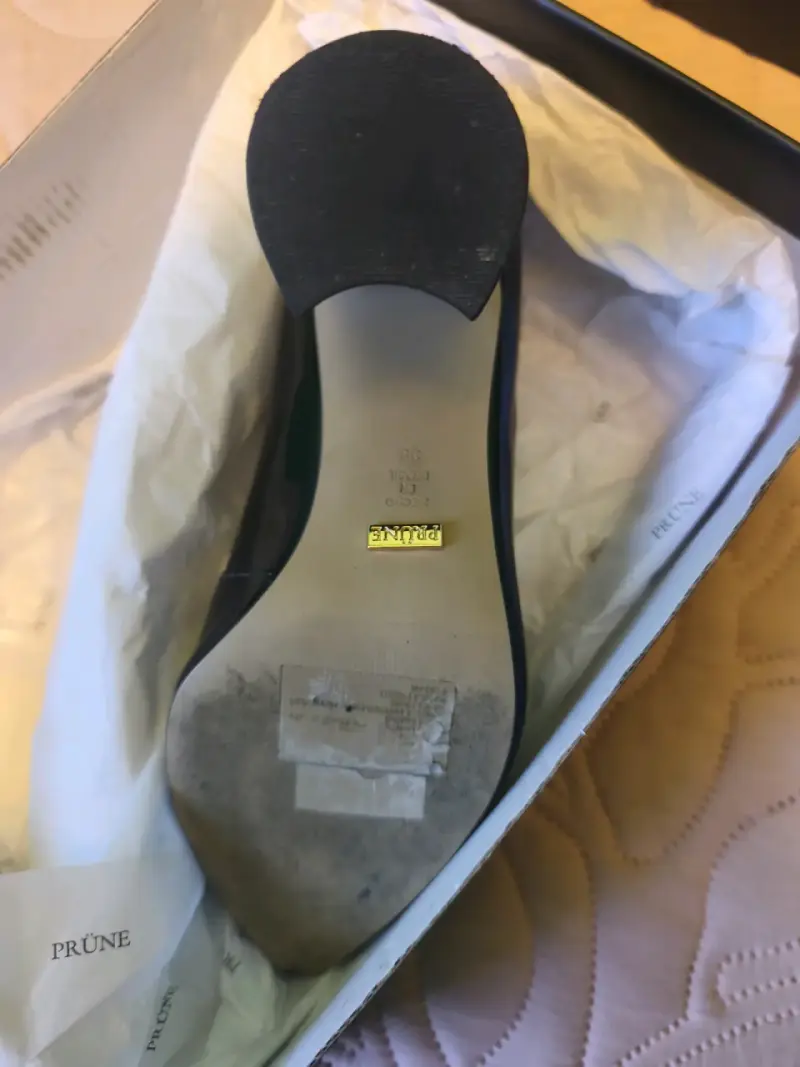 Zapatos de tacón negro Prüne en buen estado - 4