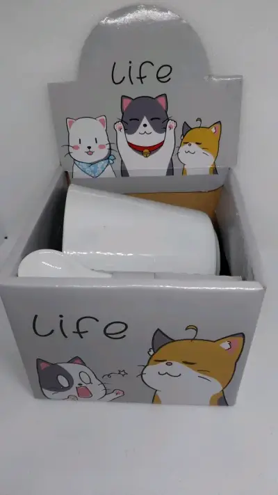 Set de Tazas de Cerámica con Diseño de Gatos - miniatura 2