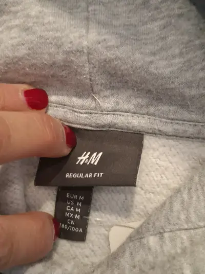 Polerón gris con capucha unisex Talla M - miniatura 4