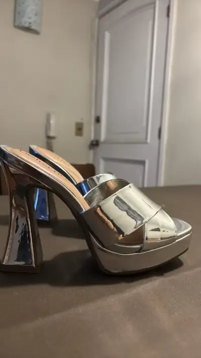 Sandalias de Tacón Alto Plateadas  Beira Rio - miniatura 1