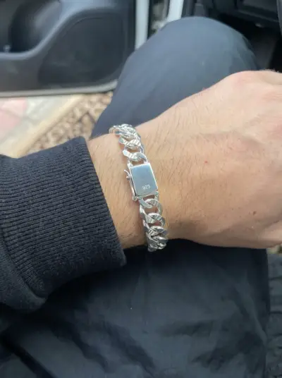 Pulsera de plata 925 para hombre - miniatura 1