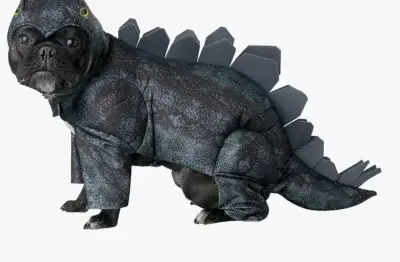🦖 ¡DISFRAZ DE DINOSAURIO / ESTEGOSAURIO Mascotas S - miniatura 1