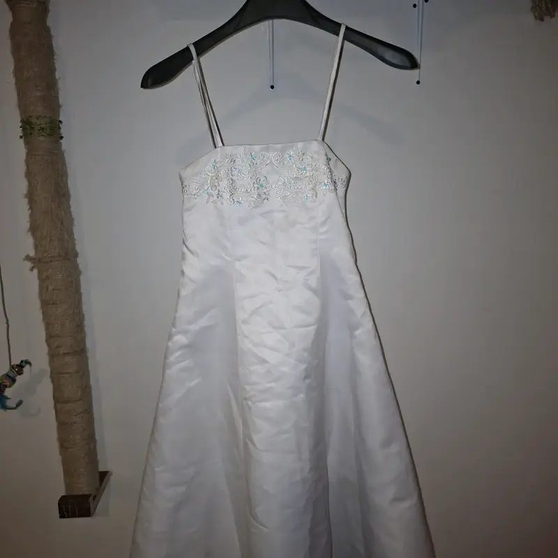 Vestido de Primera Comunión con Bolero Blanco - 3