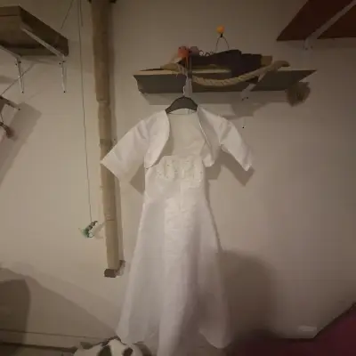 Vestido de Primera Comunión con Bolero Blanco - miniatura 6