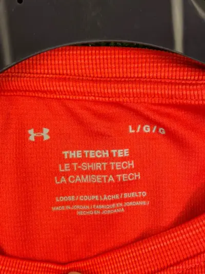 Polera deportiva Under Armour naranja para hombre - miniatura 2