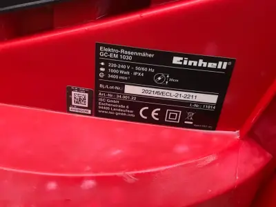 Cortacésped eléctrico Einhell rojo y negro - miniatura 5