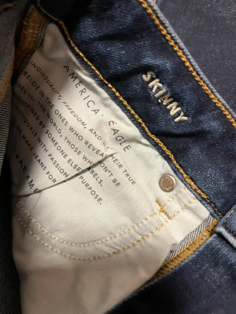Jeans skinny azul oscuro American Eagle - 3