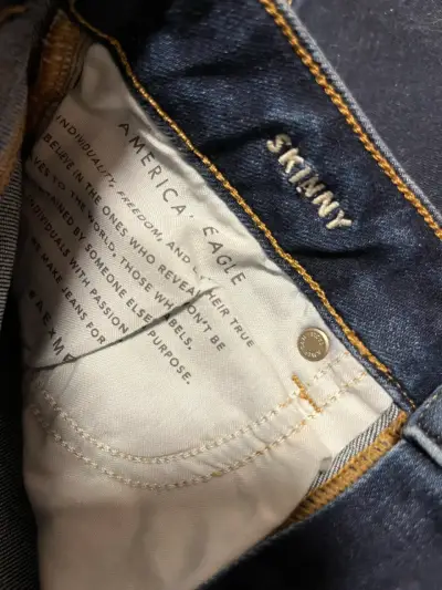 Jeans skinny azul oscuro American Eagle - miniatura 3