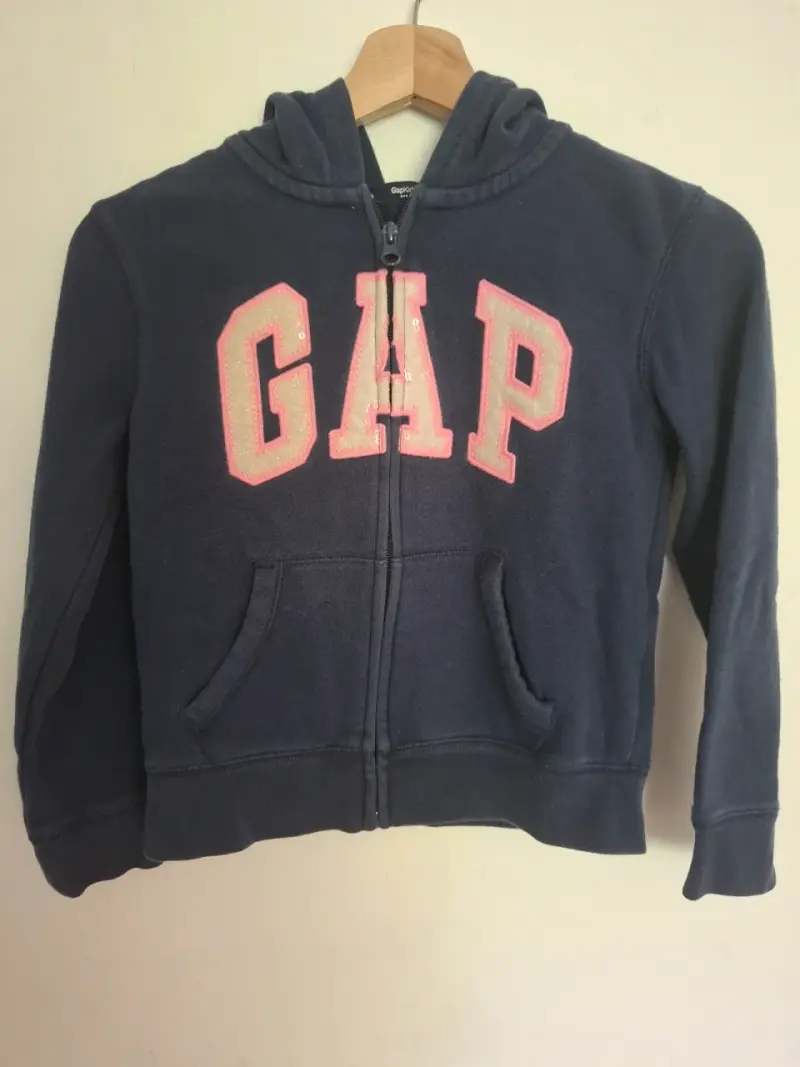 Polerón con capucha azul marino GAP Kids Talla M - 2