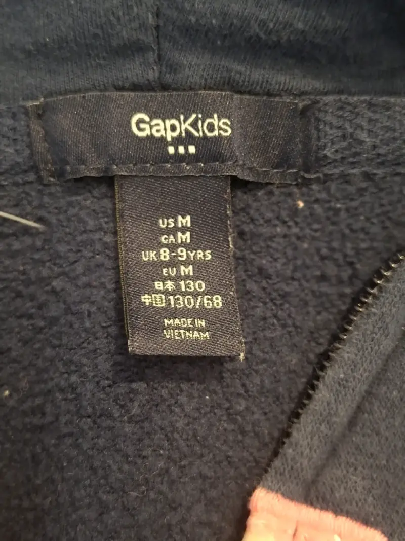 Polerón con capucha azul marino GAP Kids Talla M - 4