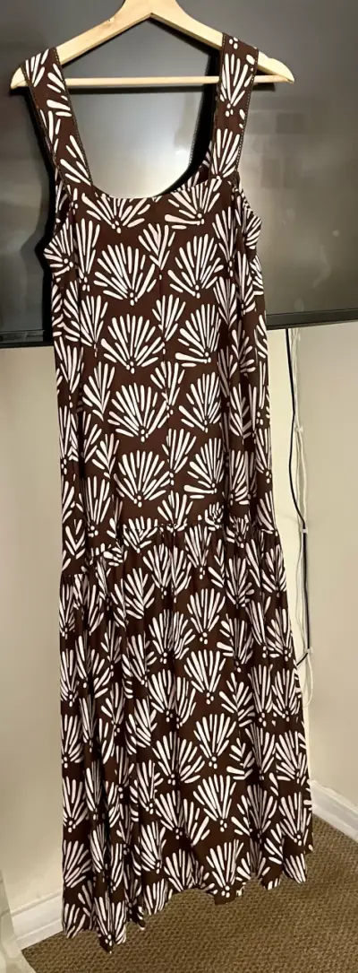 Vestido estampado marrón University Club talla S - miniatura 1