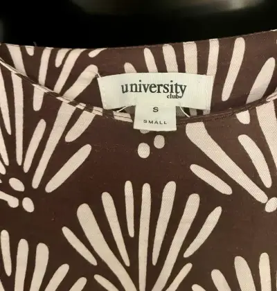 Vestido estampado marrón University Club talla S - miniatura 4