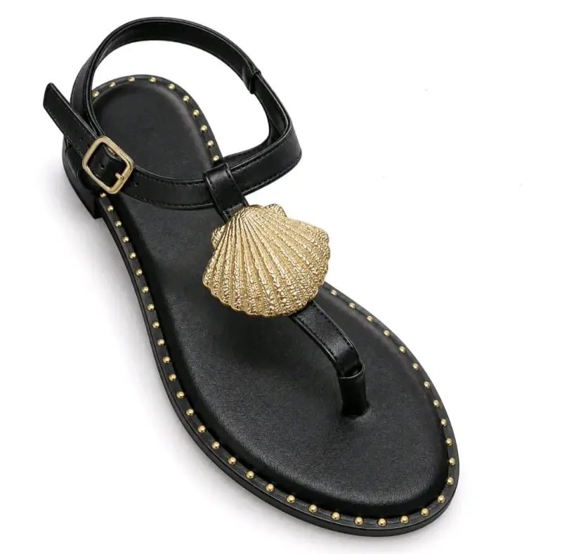 Sandalias planas con detalles brillantes todos los - 5