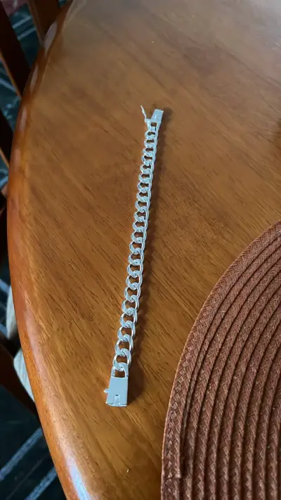 Pulsera de eslabones de plata elegante - miniatura 1
