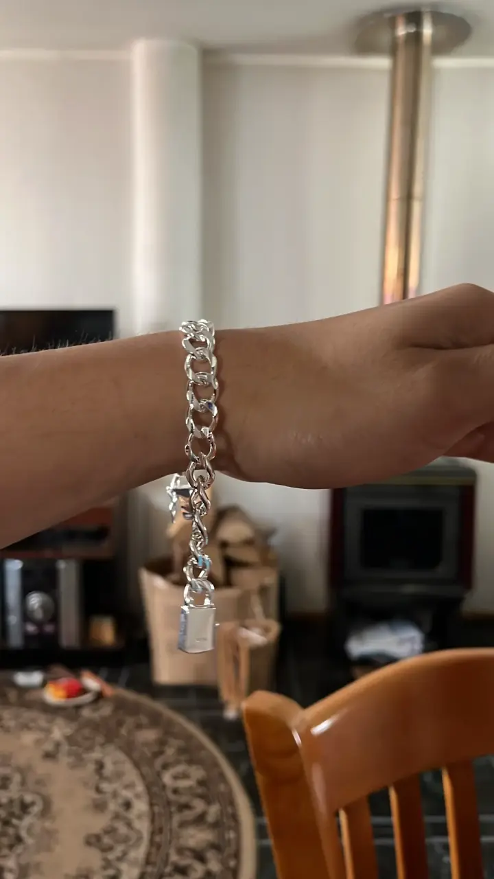 Pulsera de eslabones de plata elegante - 2