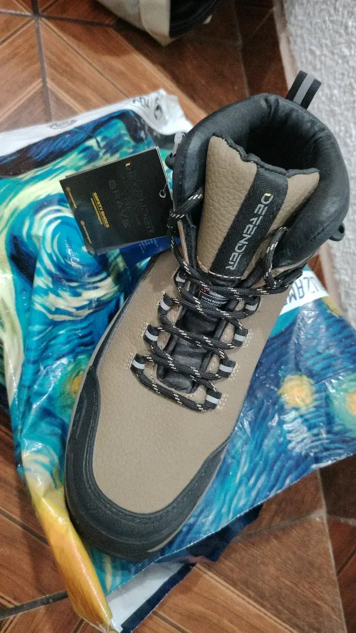 Botas de seguridad negras y beige para hombre - 2