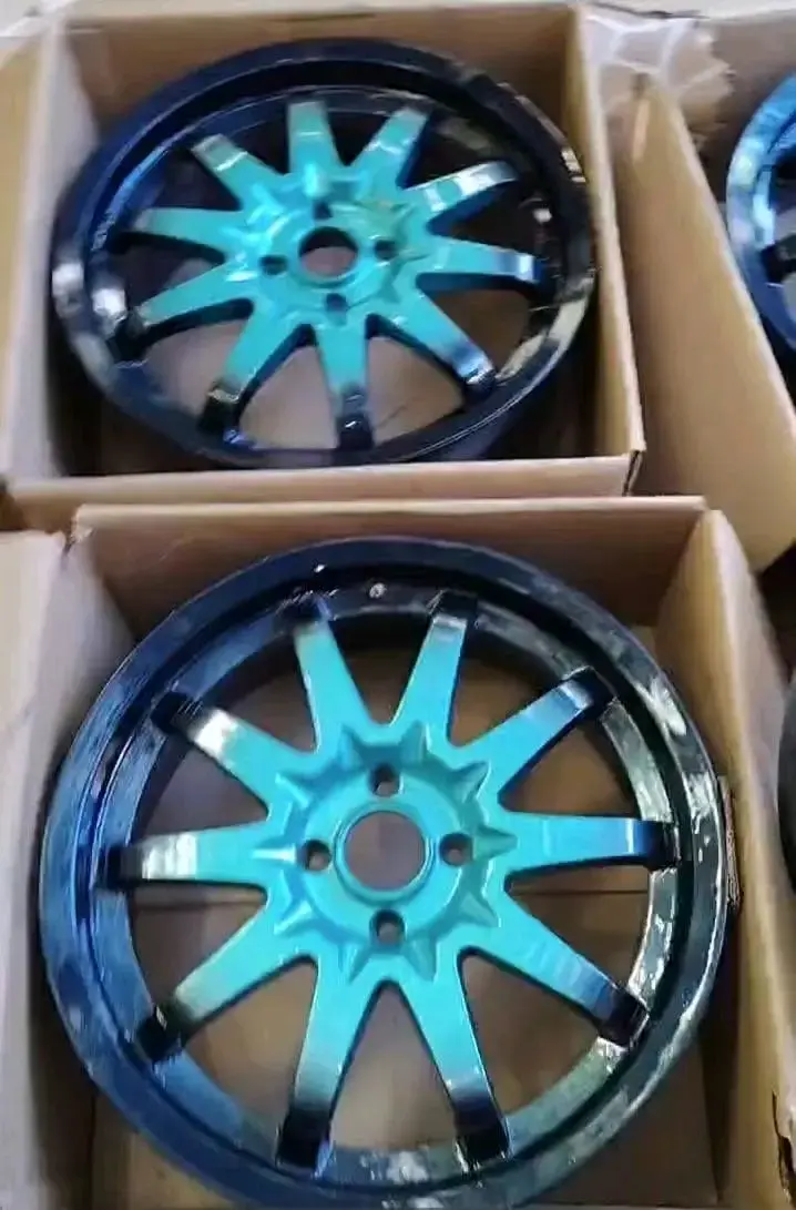 4 LLANTAS ARO 17 – 4x100 – TORNASOL AZUL/NEGRO – - 2