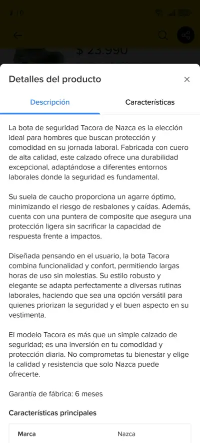 Botas de seguridad Nazca marrones talla 41 - miniatura 5