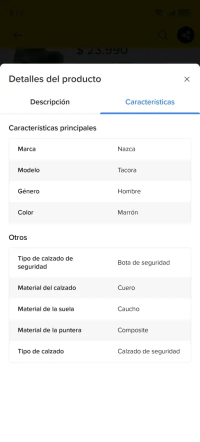 Botas de seguridad Nazca marrones talla 41 - miniatura 6