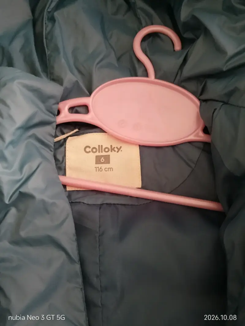 Parka  color petróleo talla 6 años - 2