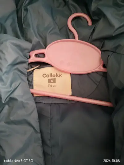Parka  color petróleo talla 6 años - miniatura 2