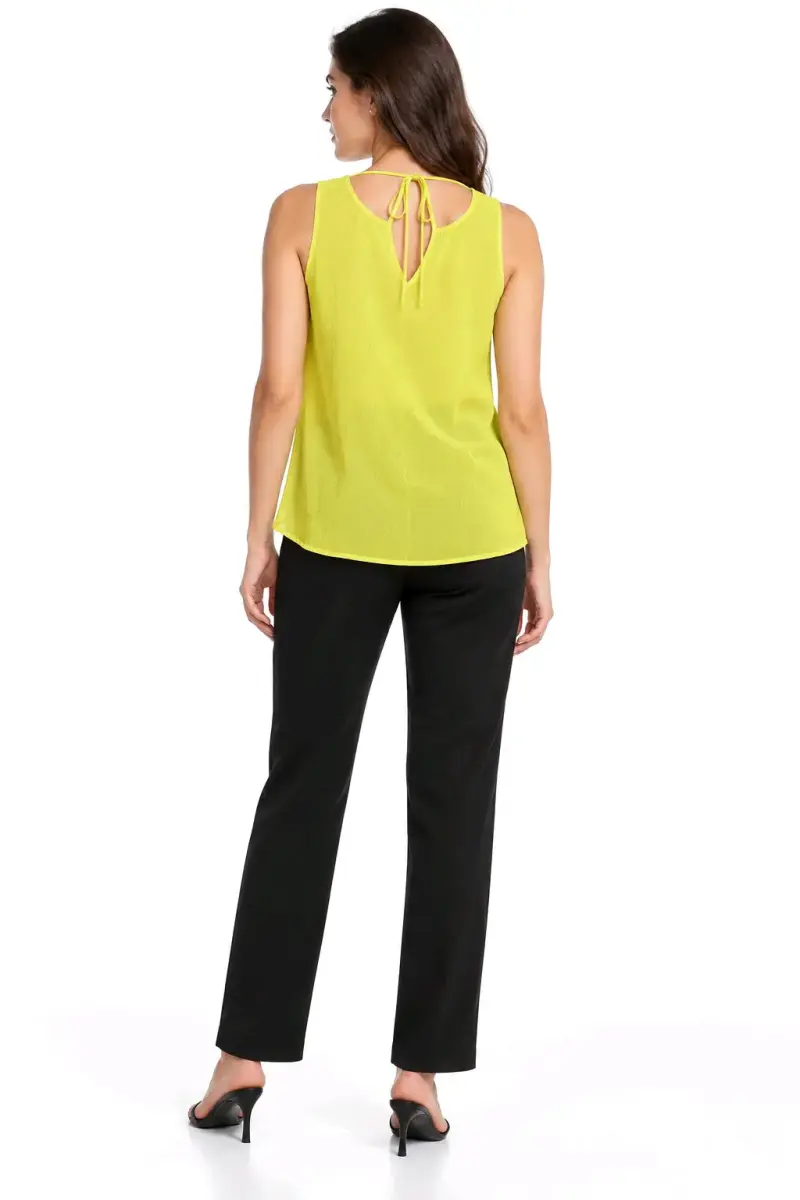 Blusa sin mangas amarilla