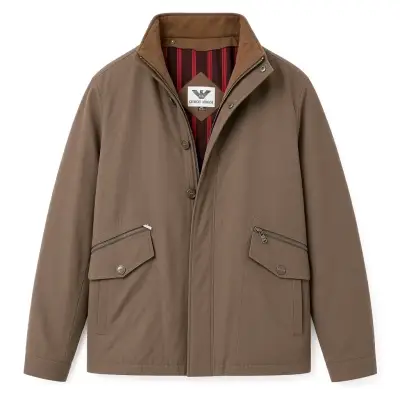 Chaqueta Hombre Giorgio Armani Marrón - miniatura 1
