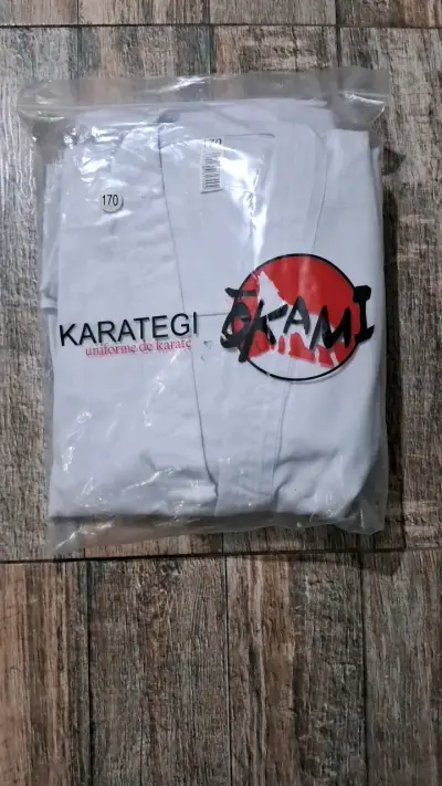 Karategi blanco para karate Okami - miniatura 1