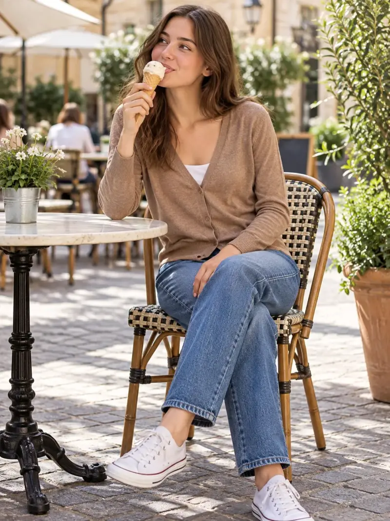 Cardigan beige de lana Zara para mujer Talla M - 2