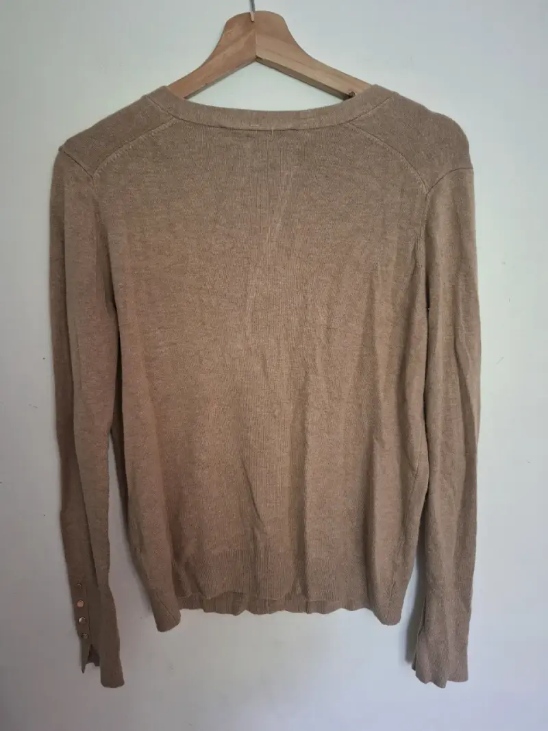 Cardigan beige de lana Zara para mujer Talla M - 3