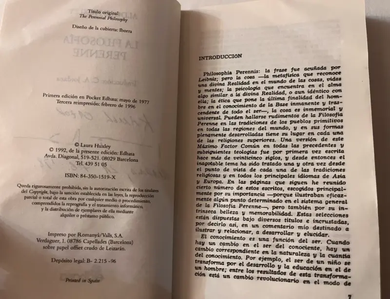 Libro 'La Filosofía Perenne' de Aldous Huxley - 4