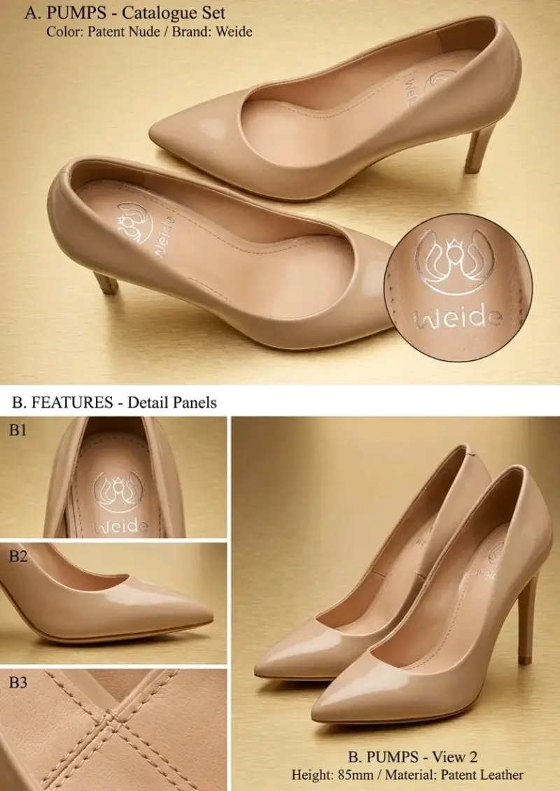 Zapatos de Tacón Nude Weide de Charol