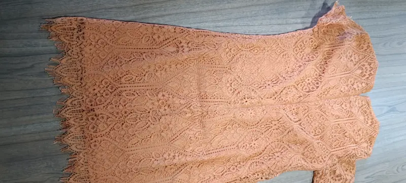 Vestido de encaje color terracota Nicopoly - 3