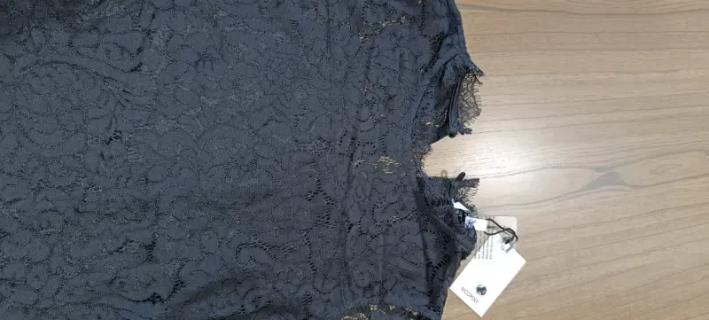 Vestido de encaje negro elegante para mujer - 5