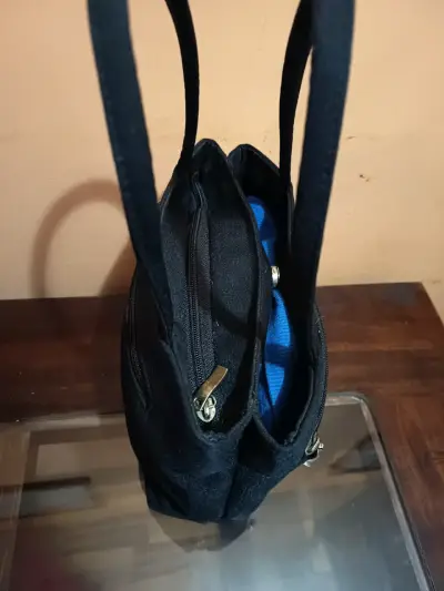 Bolso de mano negro LuKe Collection elegante - miniatura 4