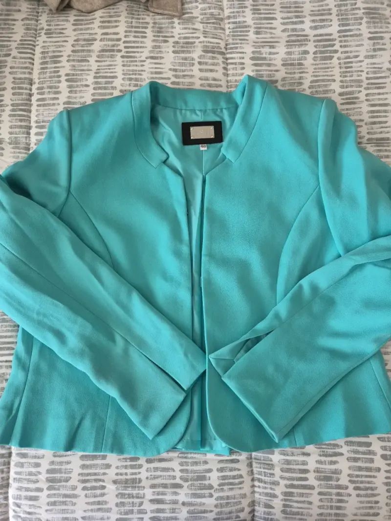 Blazer turquesa para mujer talla 40