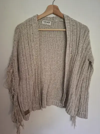 Cardigan de punto beige Foster Moon Talla 12 - miniatura 2