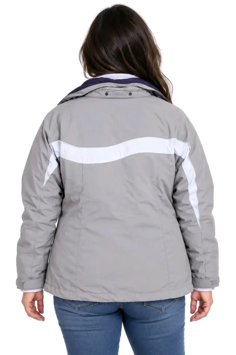 Chaqueta Columbia para mujer gris y morado - 2