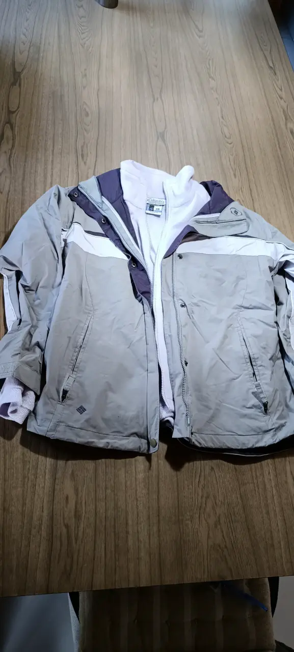Chaqueta Columbia para mujer gris y morado - 5