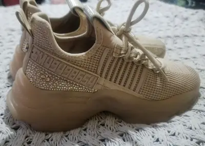 Zapatillas deportivas beige con brillo Steve Madden - miniatura 2