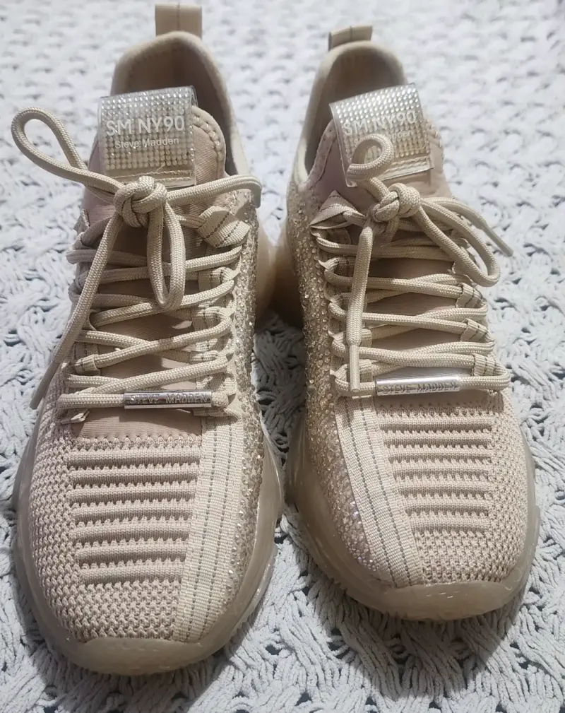 Zapatillas deportivas beige con brillo Steve Madden - 3