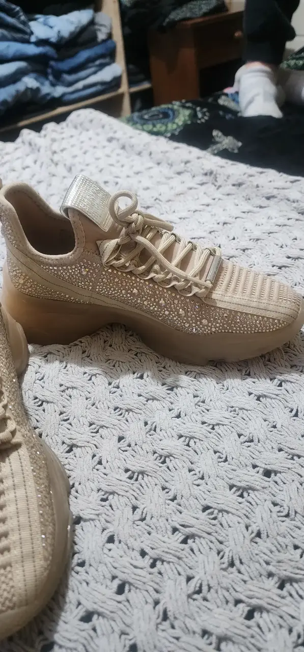 Zapatillas deportivas beige con brillo Steve Madden - 5