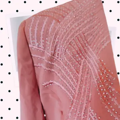 Blazer rosado salmón  con detalles bordados - miniatura 2