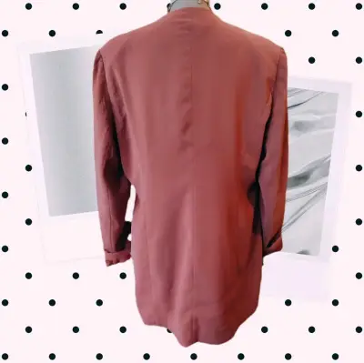 Blazer rosado salmón  con detalles bordados - miniatura 4